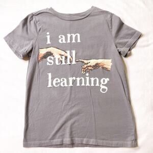Peek I Am Still Learning Michelangelo gray tee shirt size 6/7